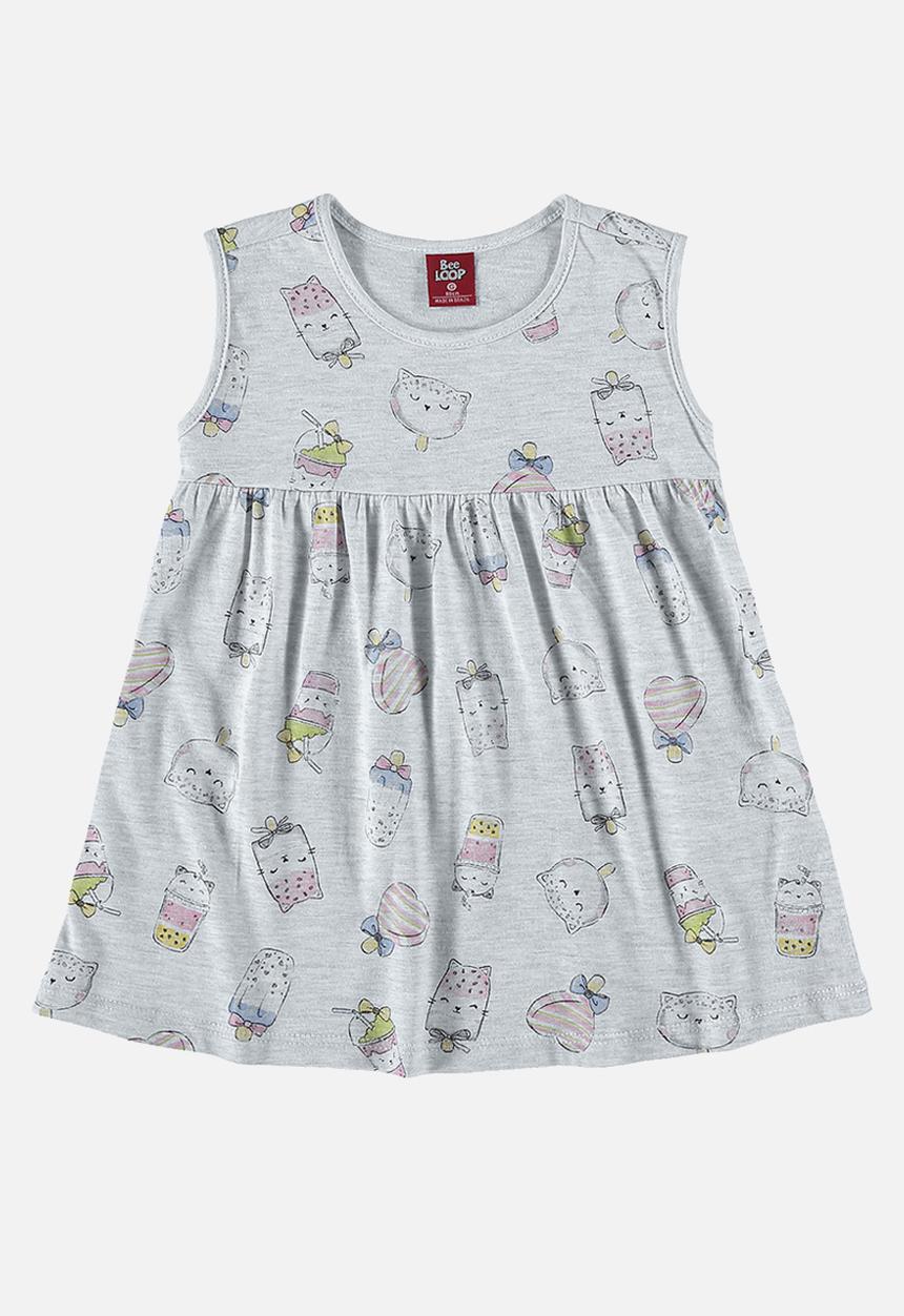 Bee Loop - Single jersey dress - light grey