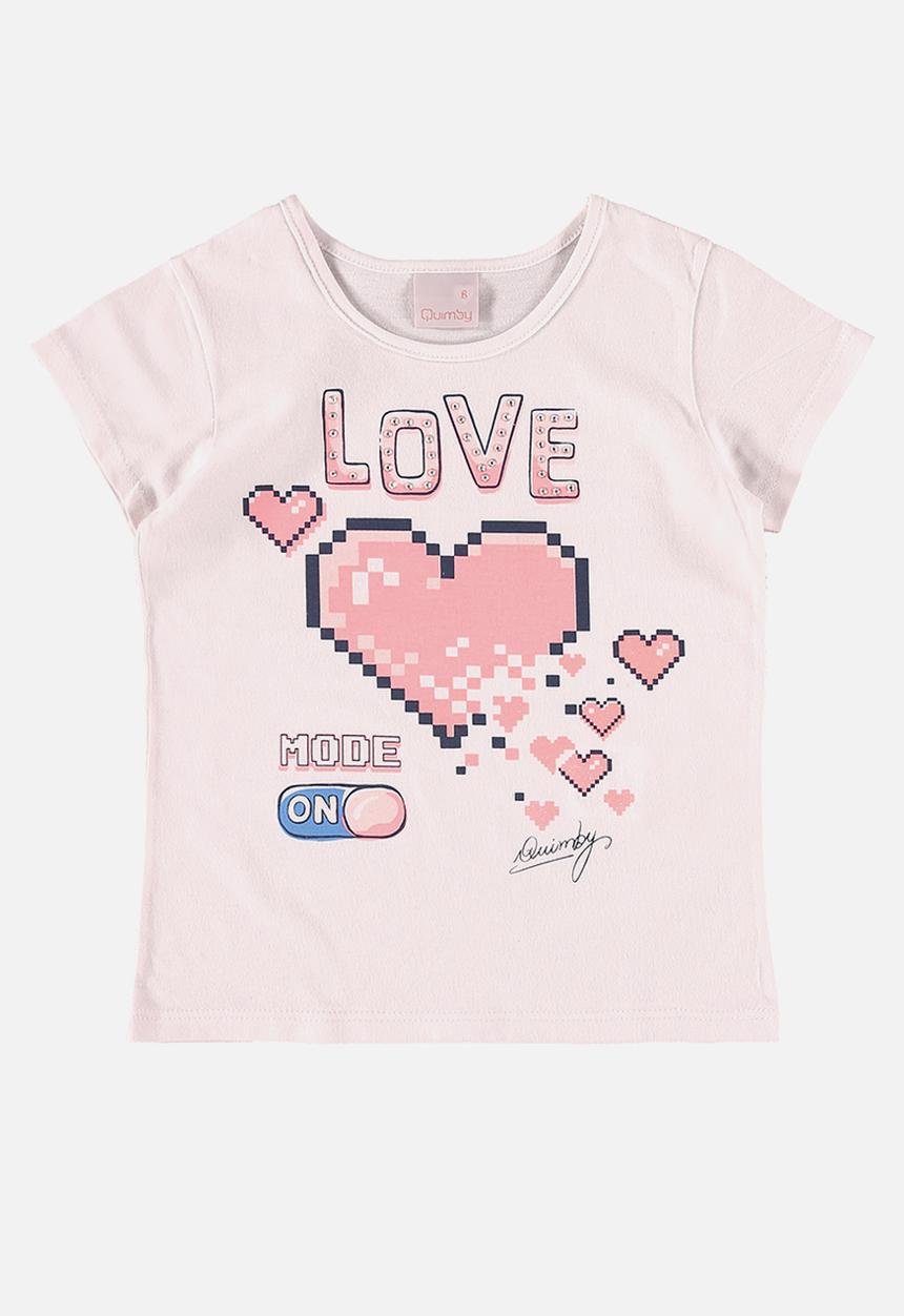 Quimby - Jersey blouse shorts-skirt - light pink