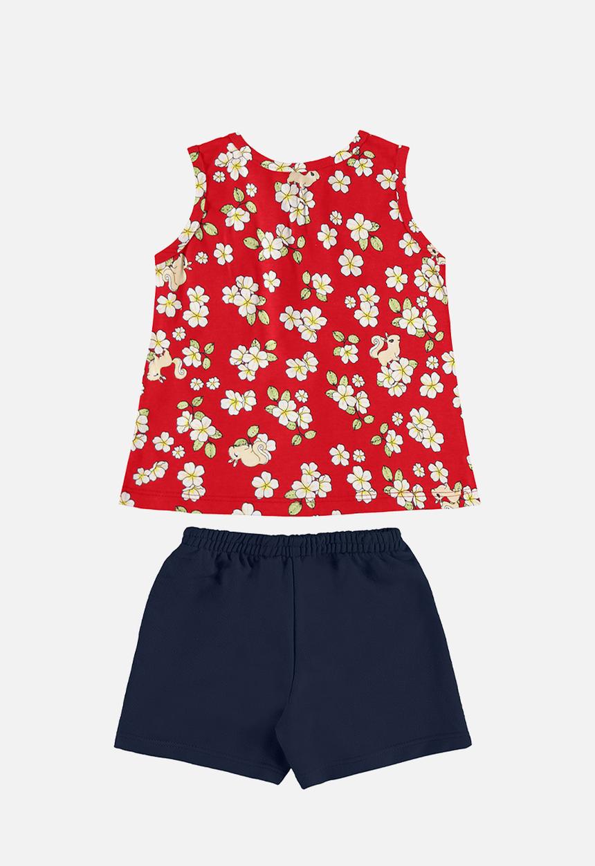 Bee Loop - Tank top and sweatshorts set - red