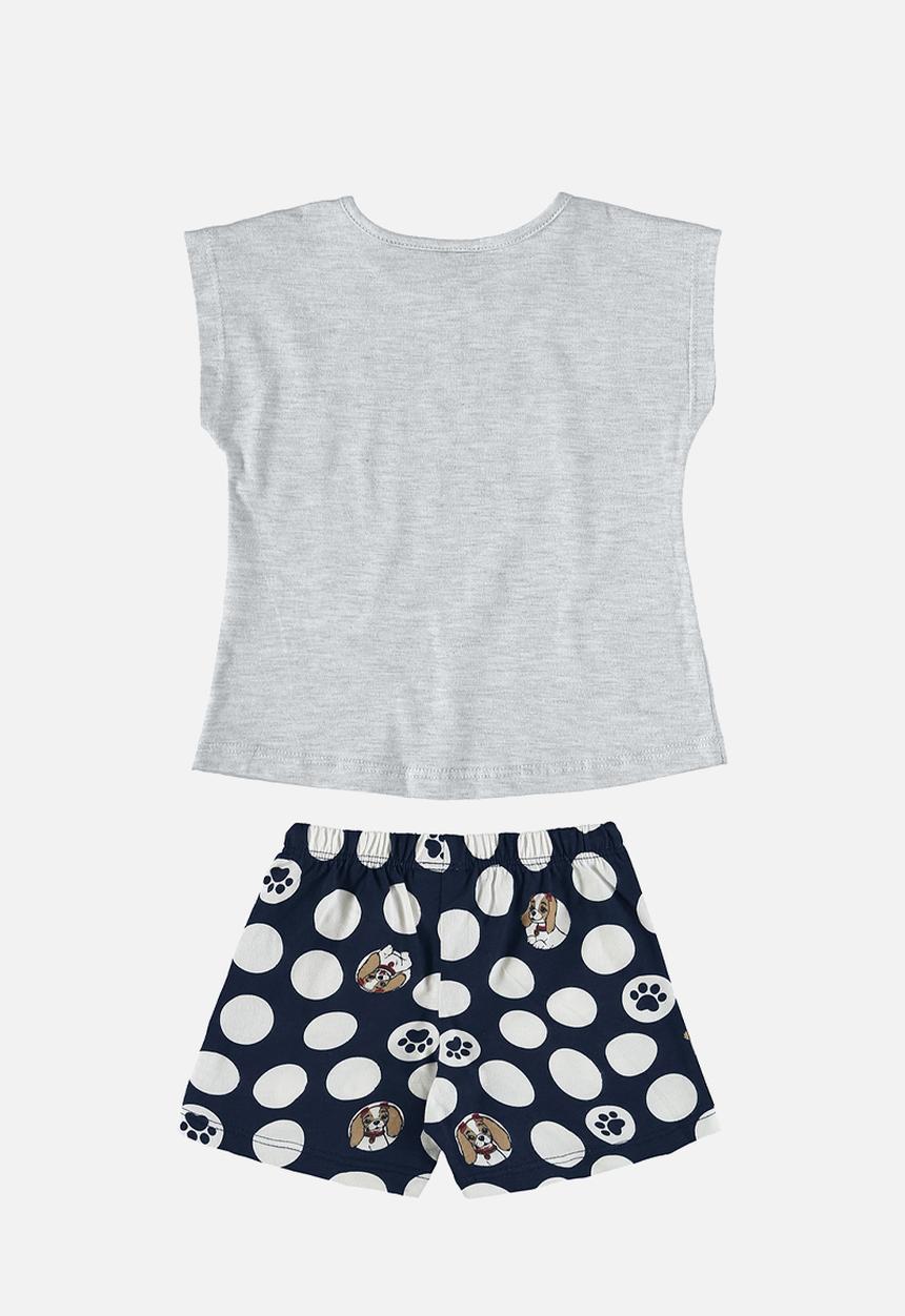 Bee Loop - Blouse and shorts-skirt set - grey & navy