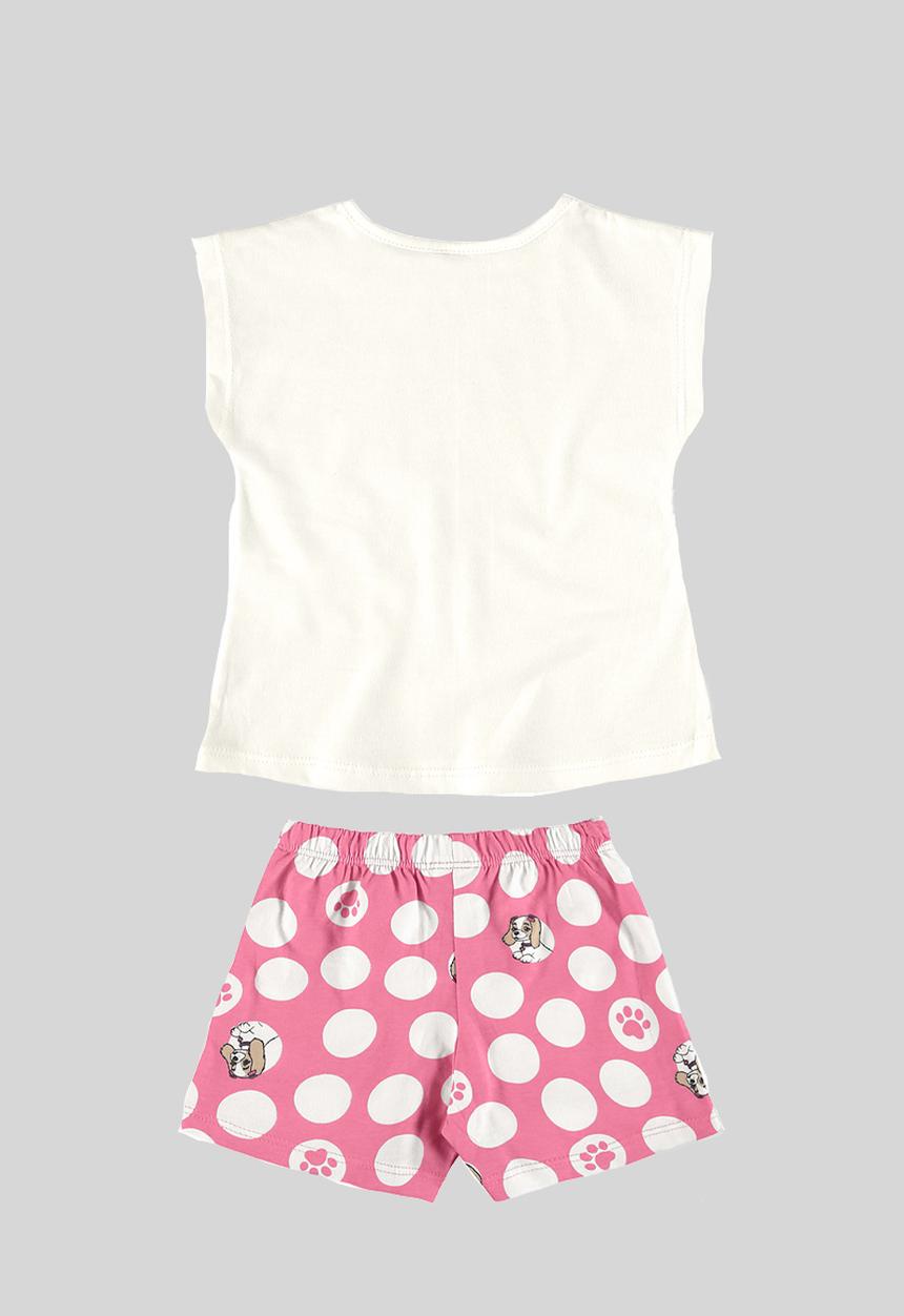 Bee Loop - Blouse and shorts-skirt set - off white & pink