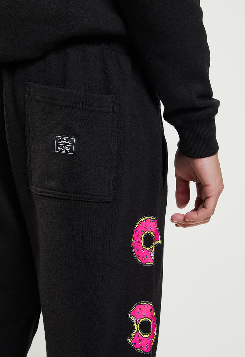 Billabong  - Simpsons donut fleece pant - black