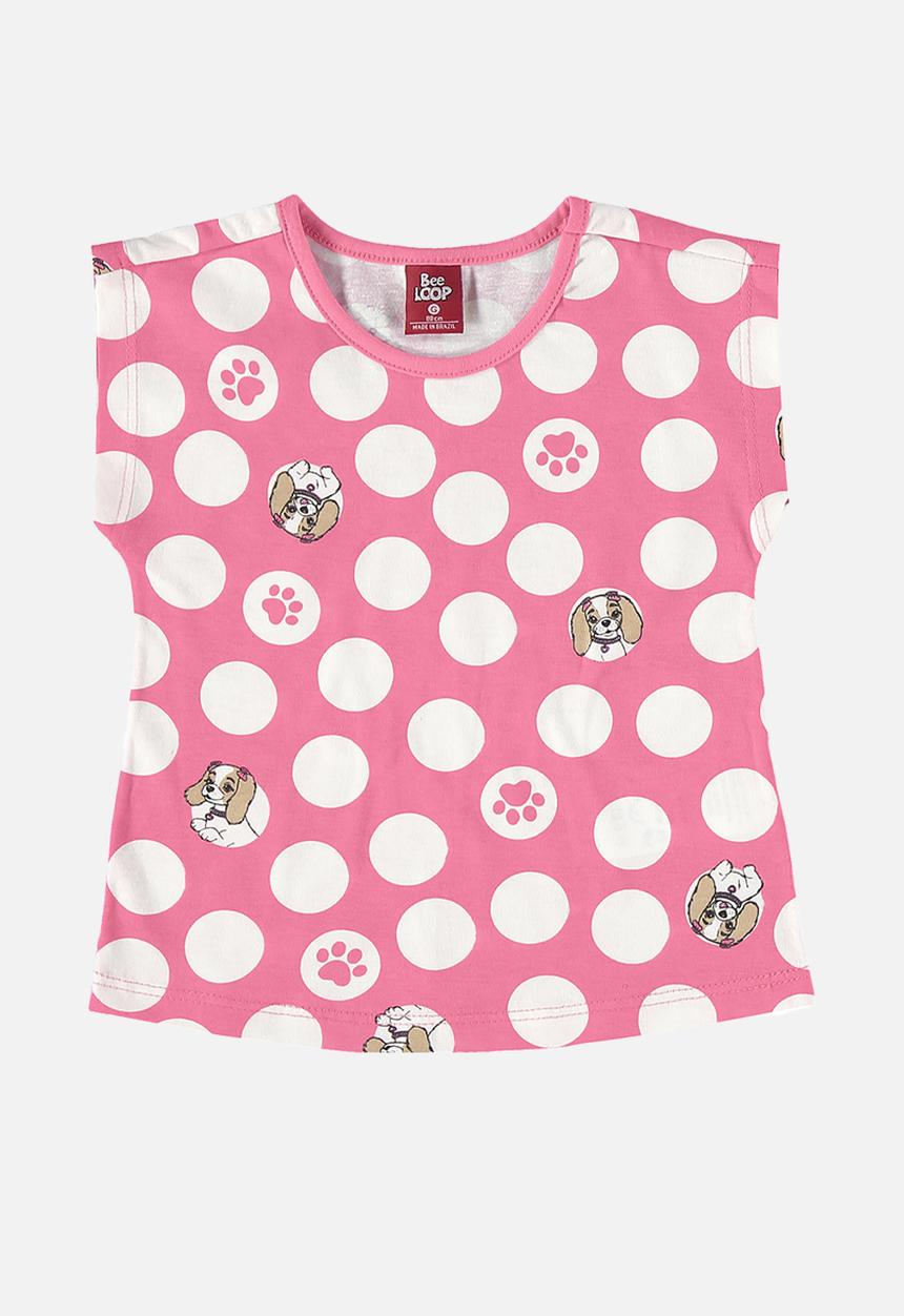 Bee Loop - Blouse and bermuda set - pink & grey