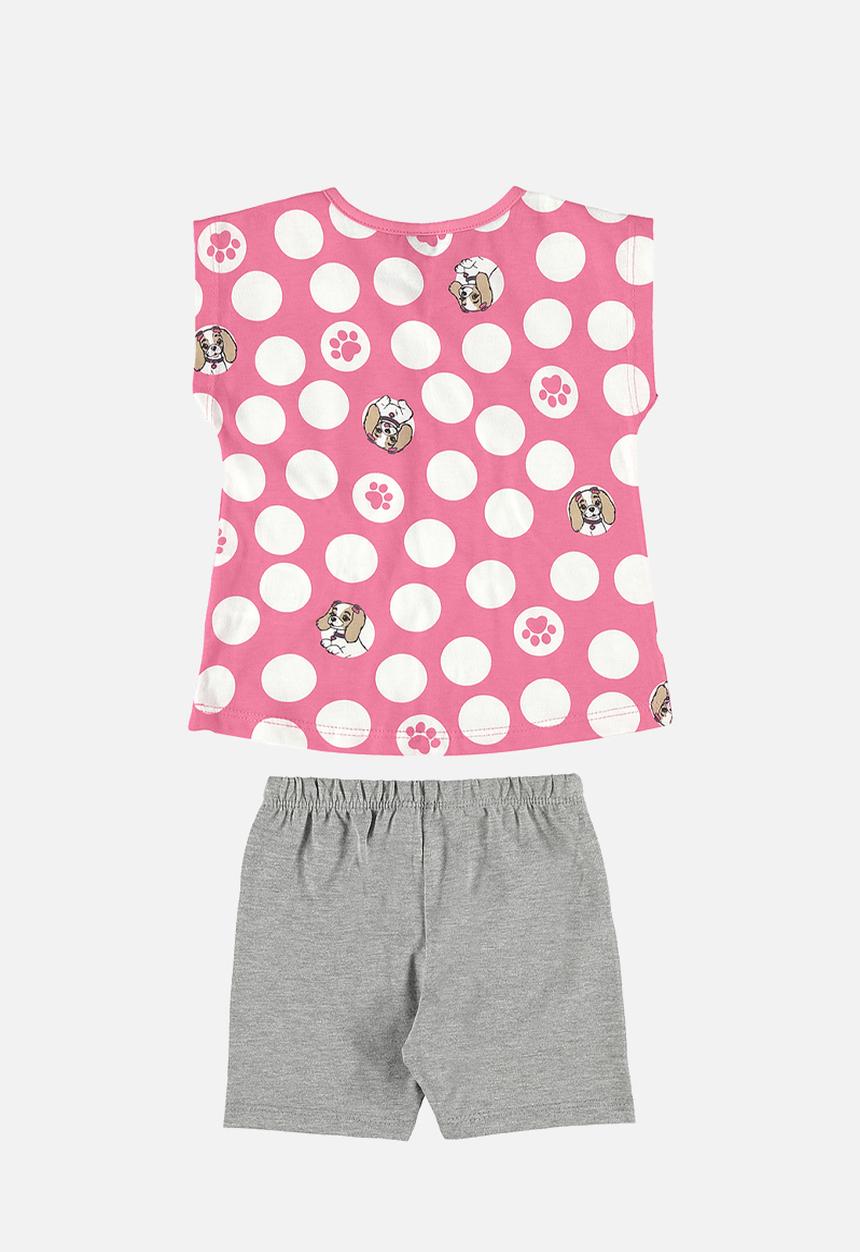 Bee Loop - Blouse and bermuda set - pink & grey