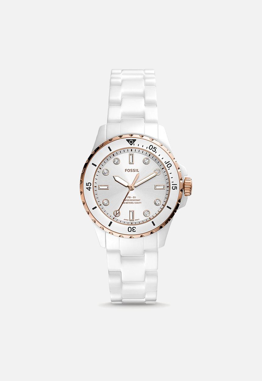 Fossil - Giacomo gold stainless - white