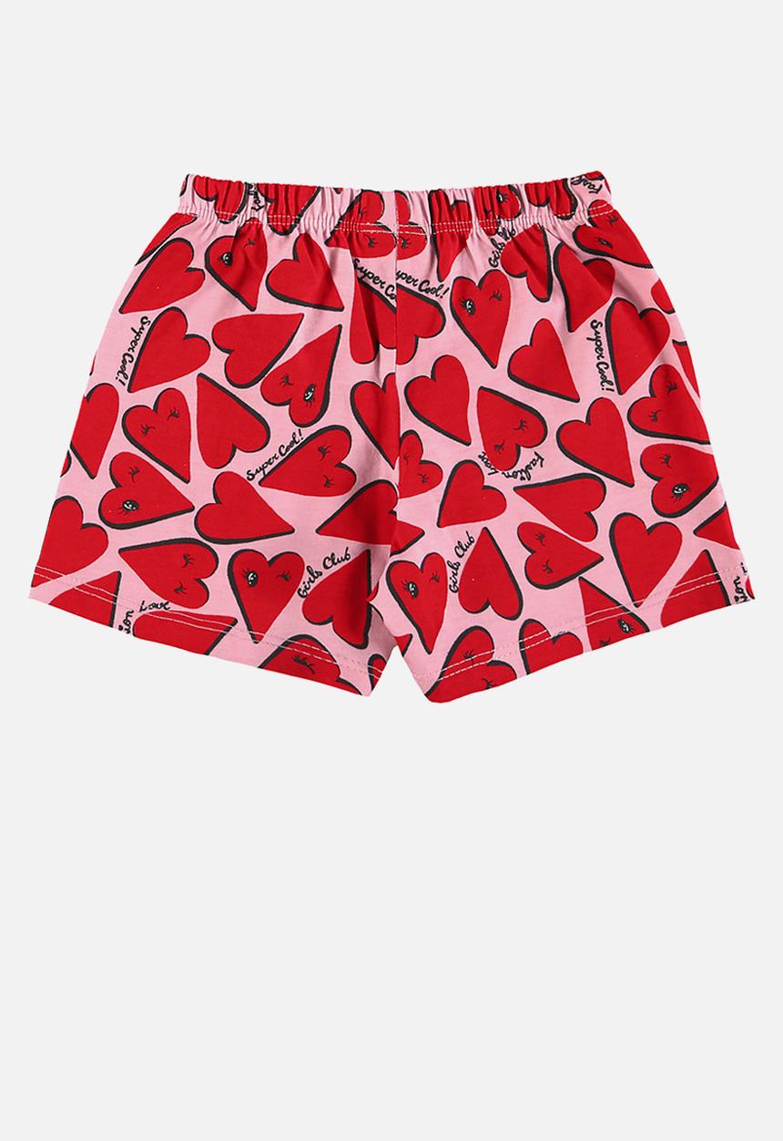 Bee Loop - Blouse and shorts set - off white & red