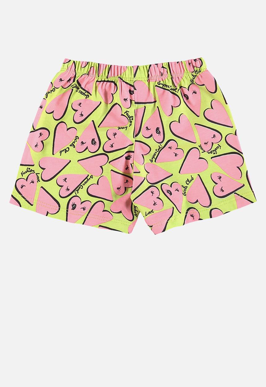 Bee Loop - Blouse and shorts set - dark blue & lime green