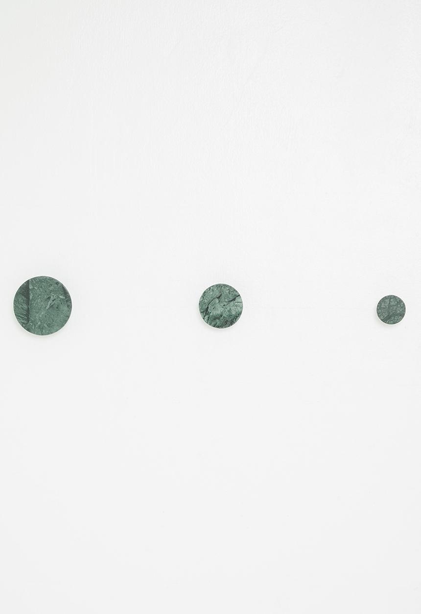 Sixth Floor - Marble wall hooks set of 3 - green