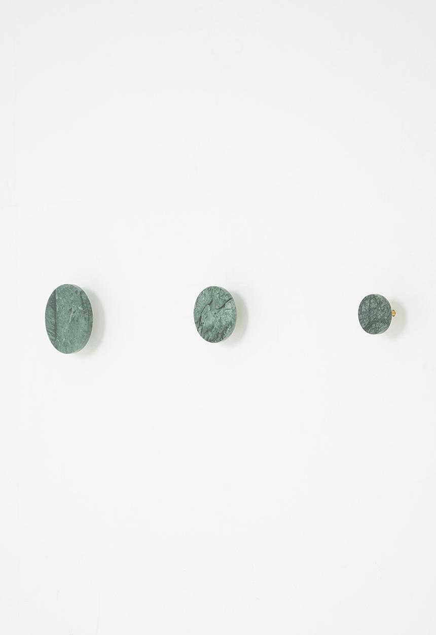 Sixth Floor - Marble wall hooks set of 3 - green