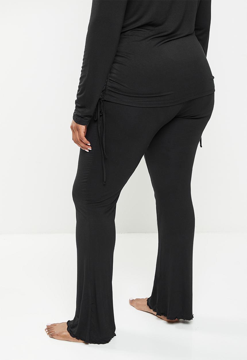 Cotton On - Curve sleep recovery flare pant - black