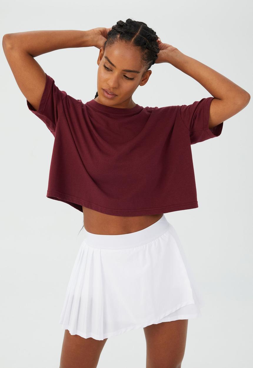 Cotton On - Relaxed active recycled T-shirt - burgundy