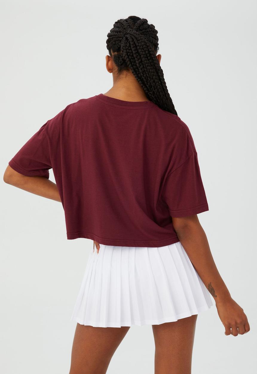 Cotton On - Relaxed active recycled T-shirt - burgundy