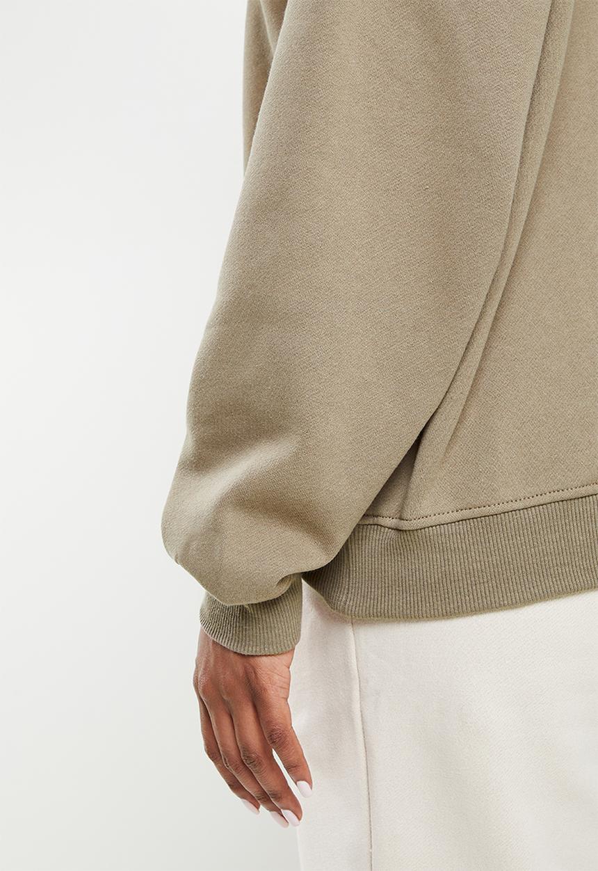 Cotton On - Curve classic crew sweatshirt- rich taupe