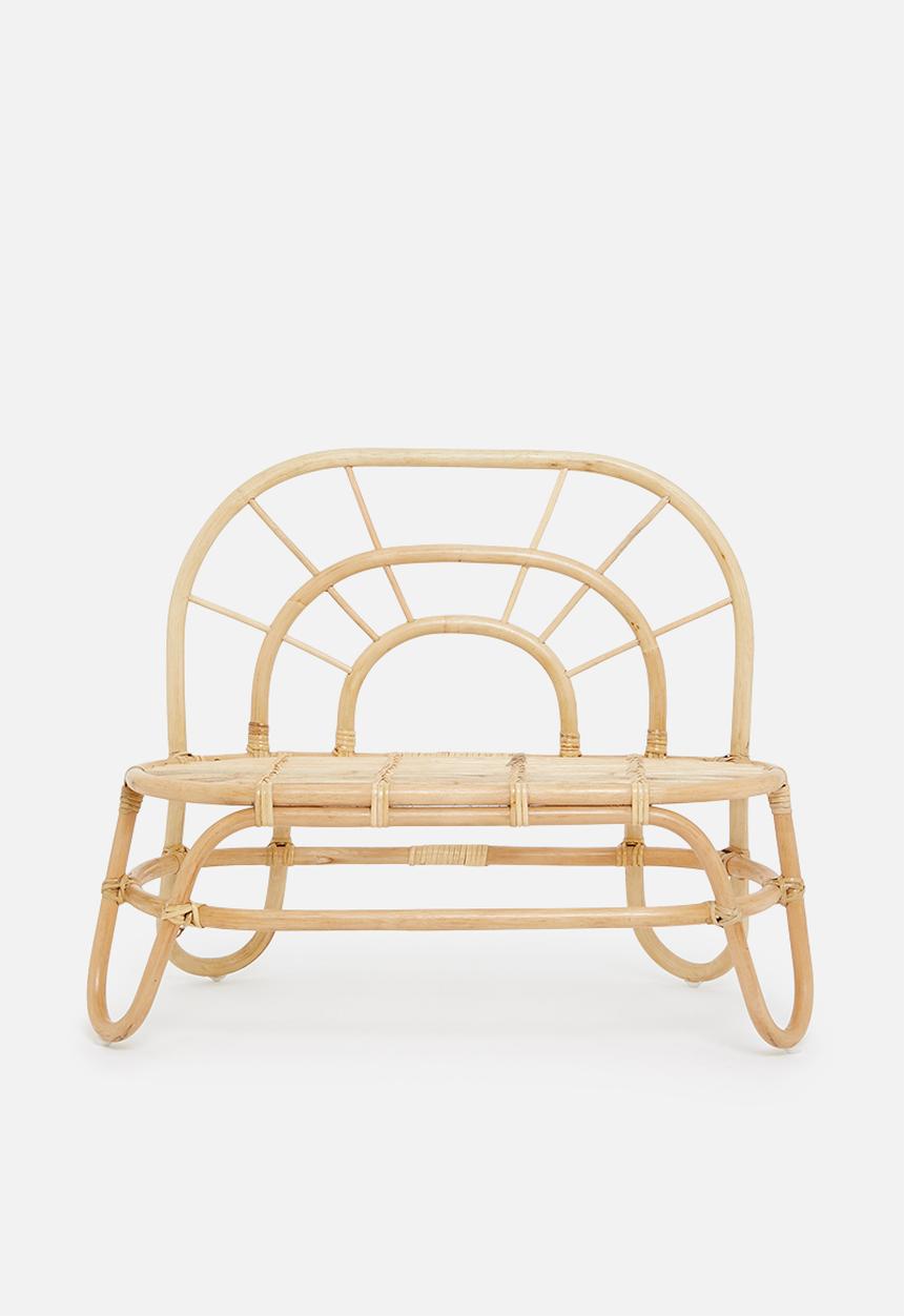 Sixth Floor - Stellan Rattan kids bench-Natural