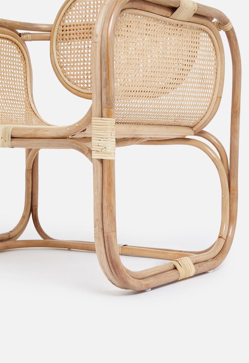 Sixth Floor - Sophie Rattan chair with weaving - natural