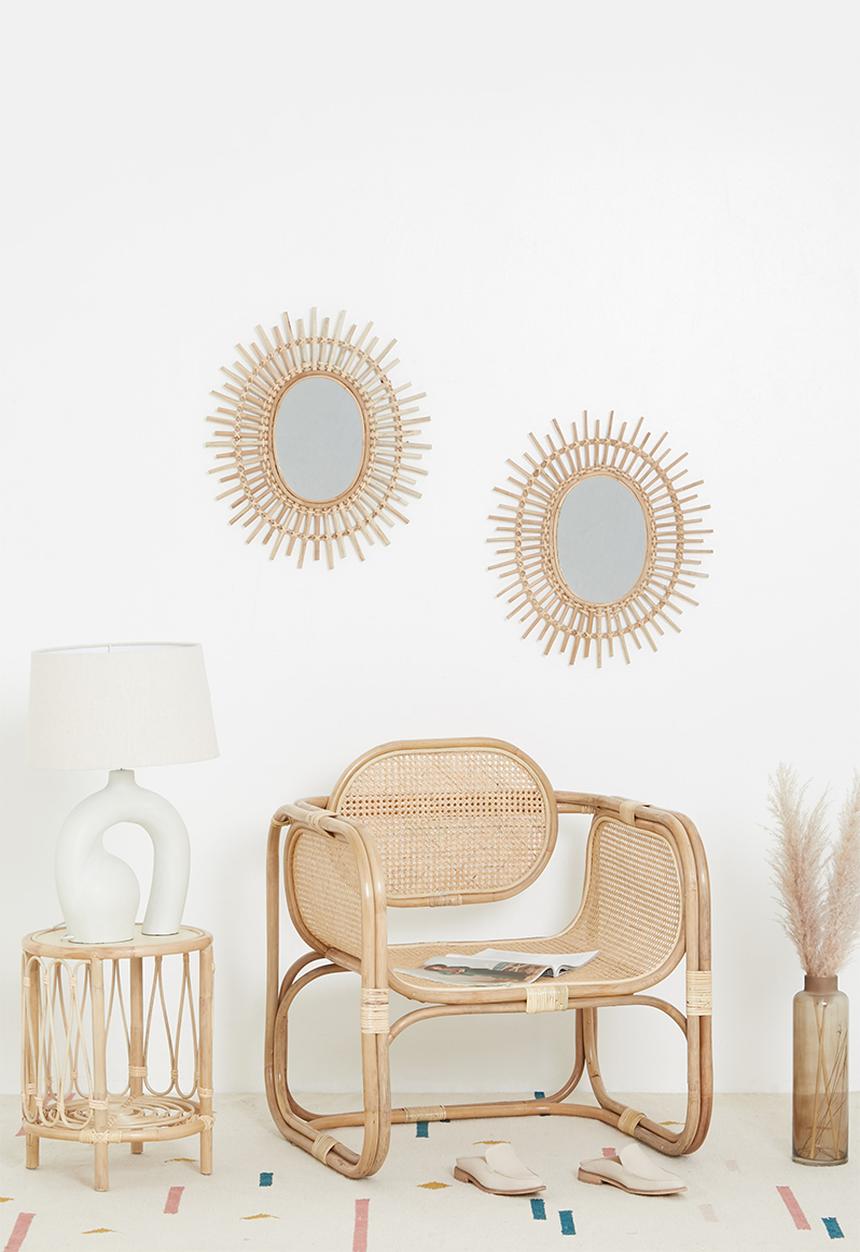 Sixth Floor - Sophie Rattan chair with weaving - natural
