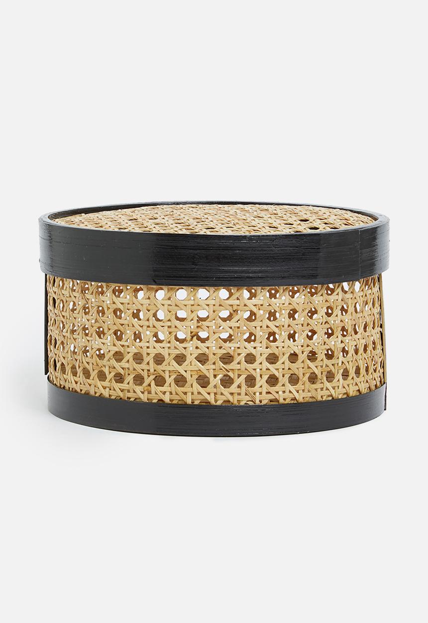Sixth Floor - Round rattan storage box
