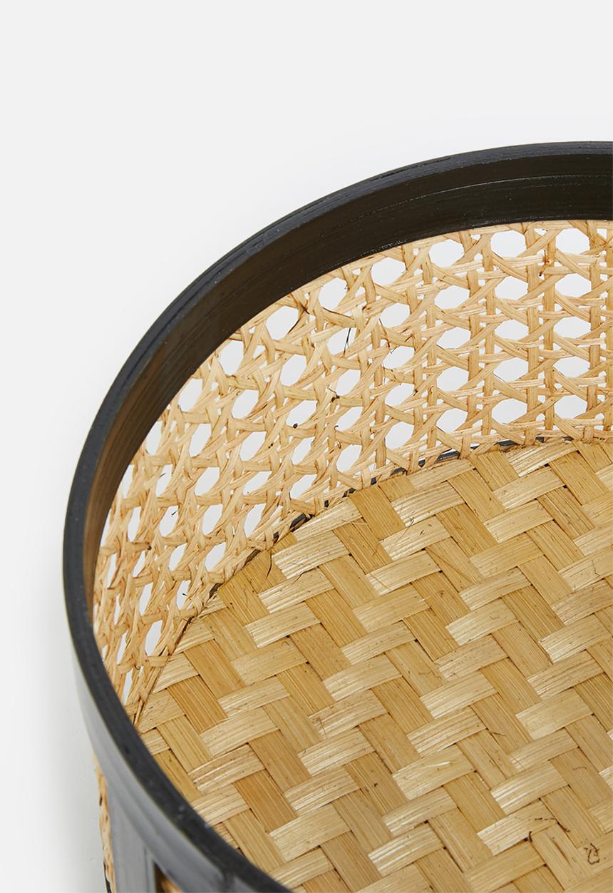 Sixth Floor - Round rattan storage box