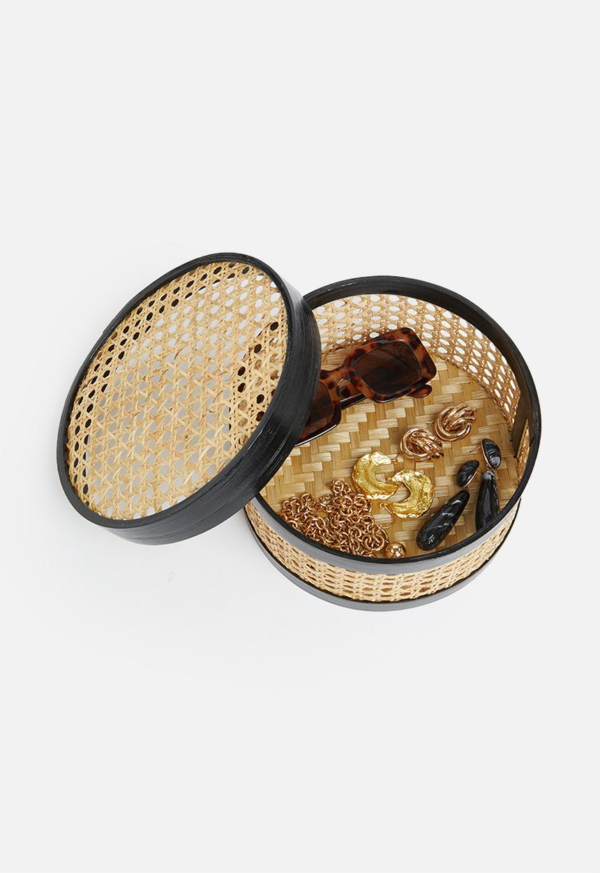 Sixth Floor - Round rattan storage box