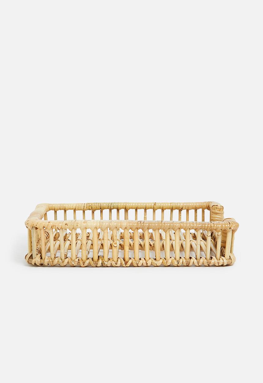 Sixth Floor - Nilo Rattan tray-Natural
