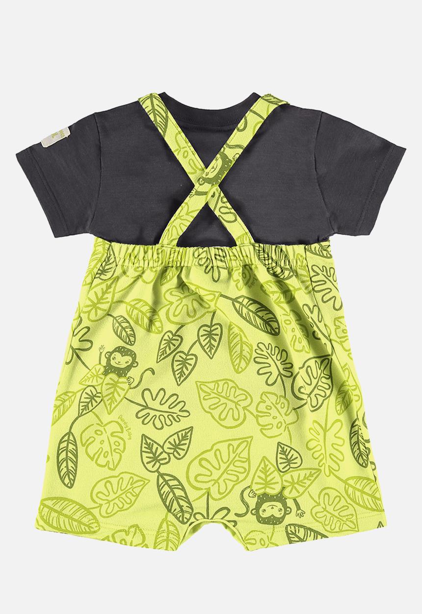 Quimby - Overalls and jersey T-shirt - yellow