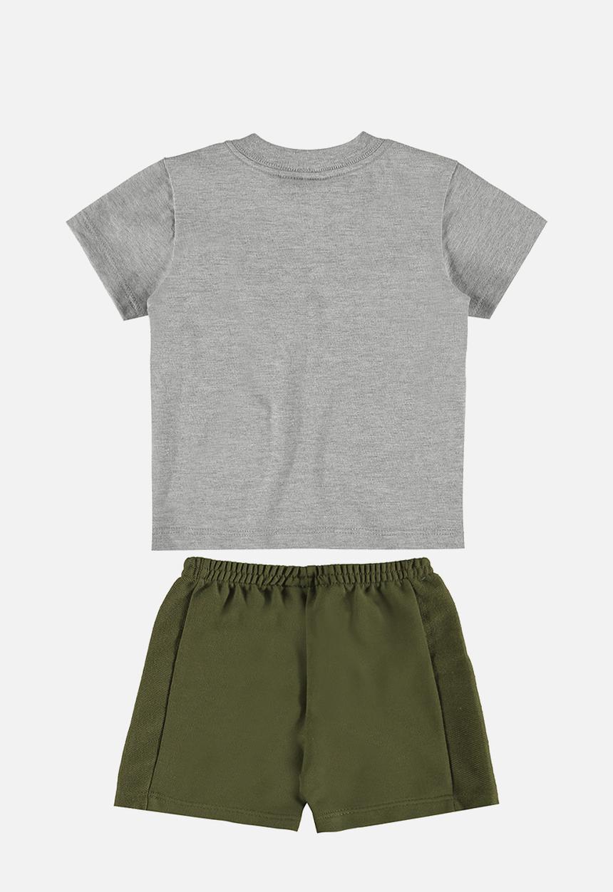 Quimby - T-shirt and sweat bermuda - grey