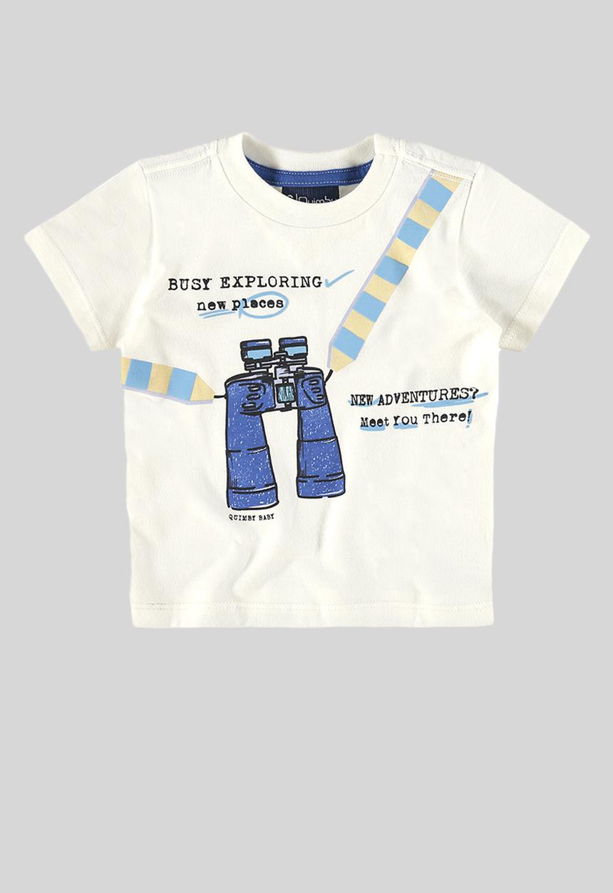 Quimby - T-shirt and sweat bermuda - off white