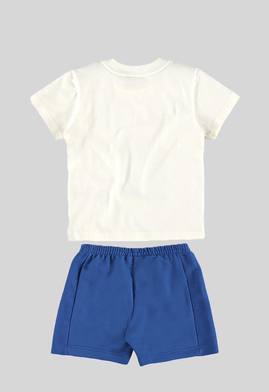 Quimby - T-shirt and sweat bermuda - off white