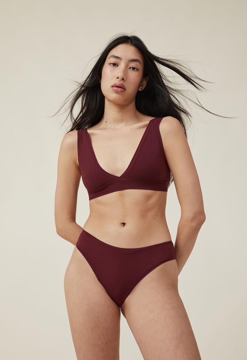 Cotton On - The flexi bralette - burgundy