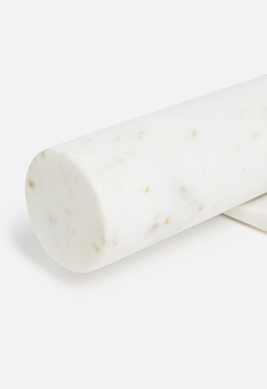Sixth Floor - Marble rolling pin - white