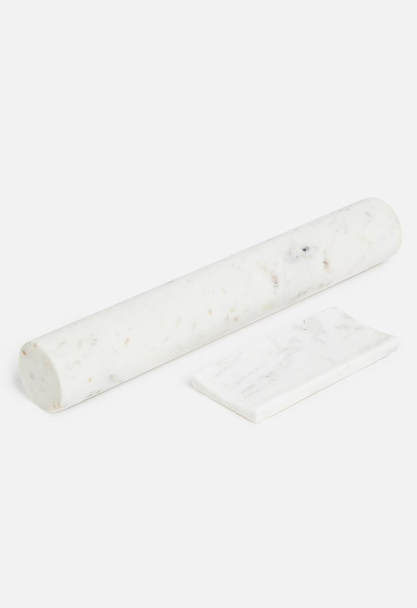 Sixth Floor - Marble rolling pin - white