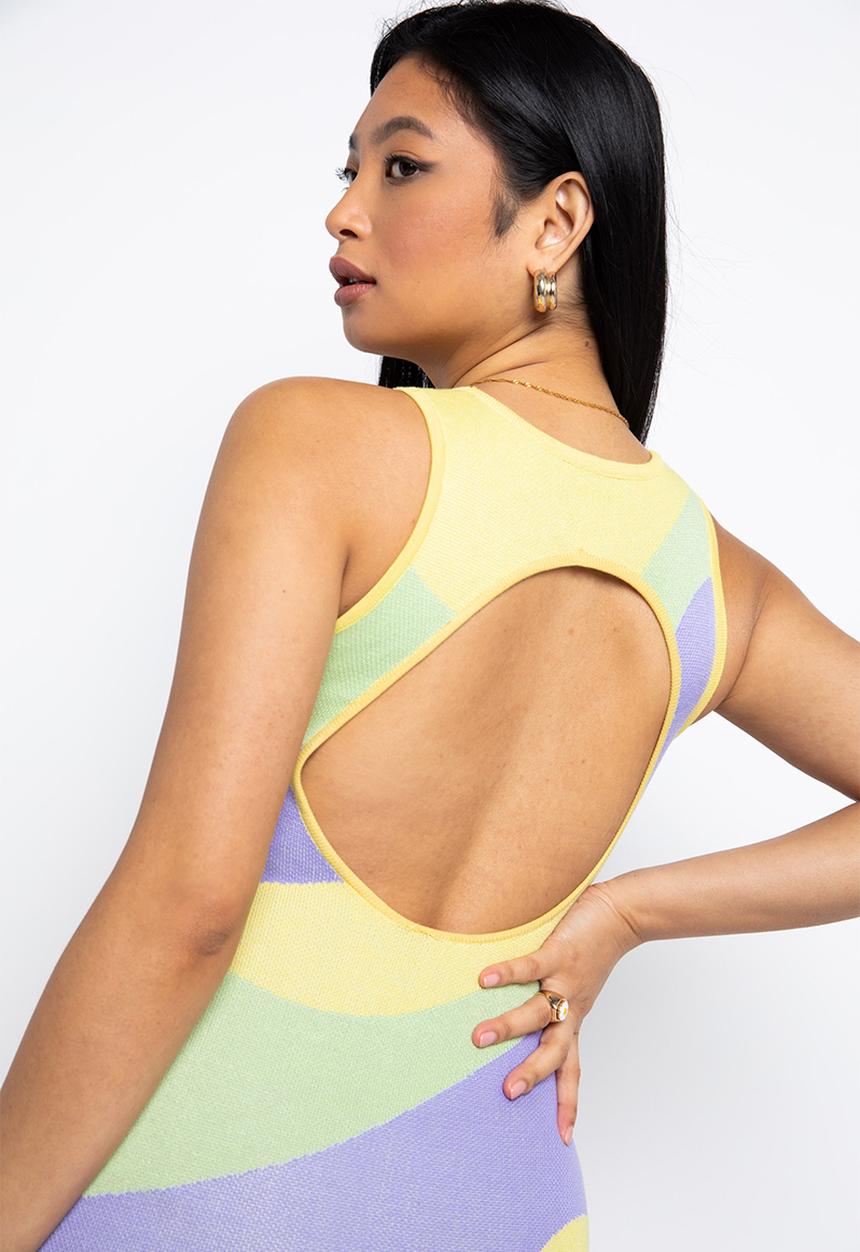 Daisy Street - Knit mini dress - wavy pastels