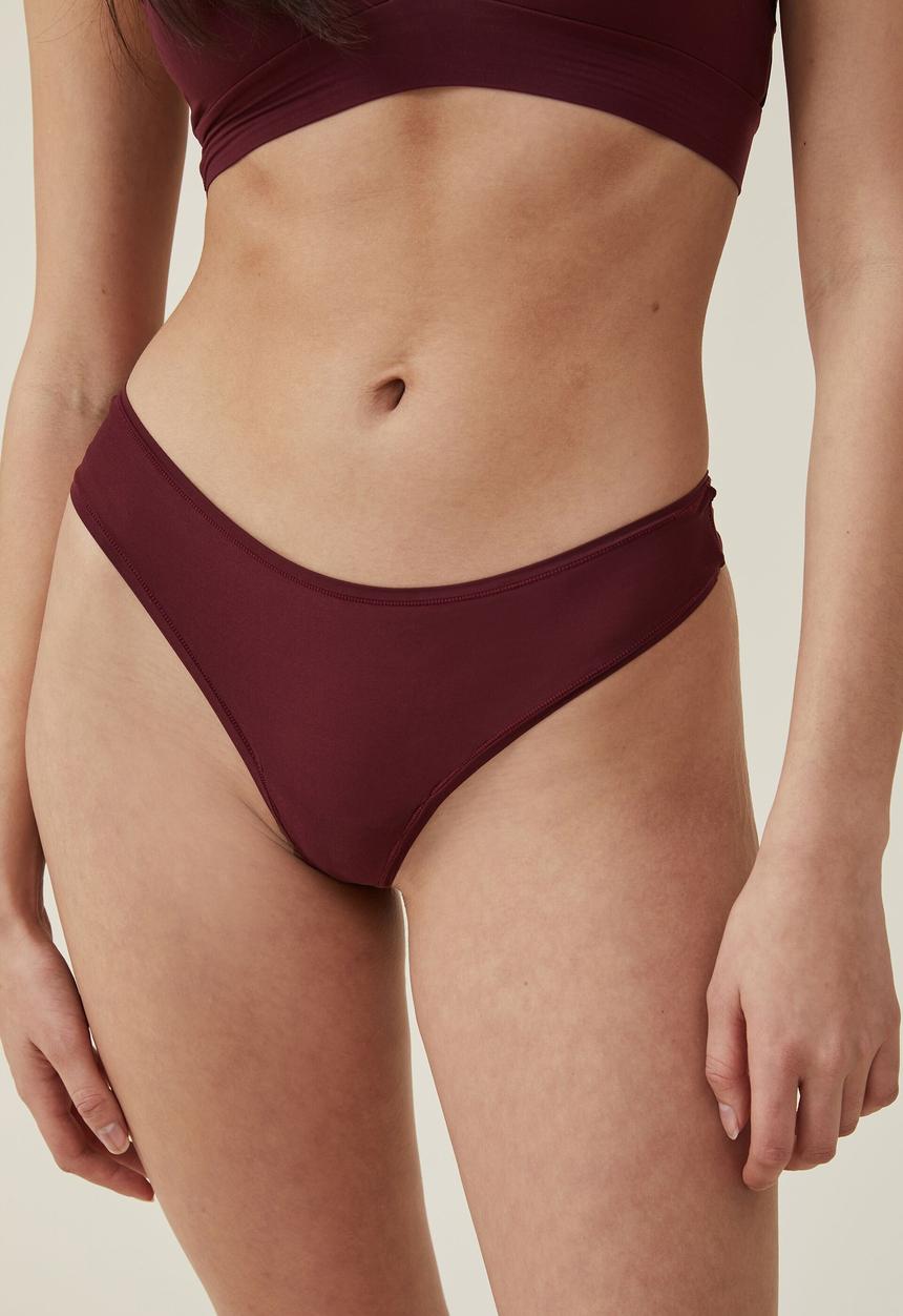 Cotton On - The flexi g string brief - burgundy