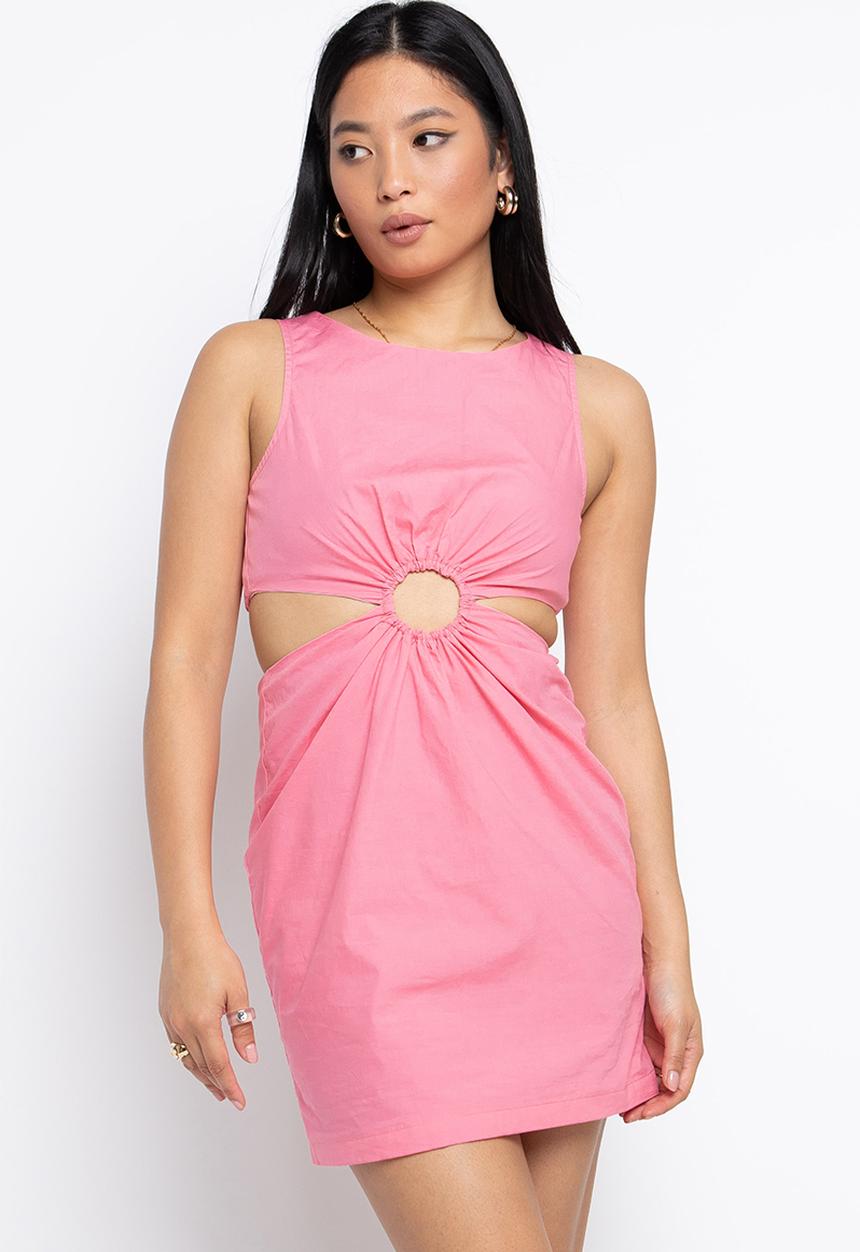 Daisy Street - Cut out side mini dress - pink