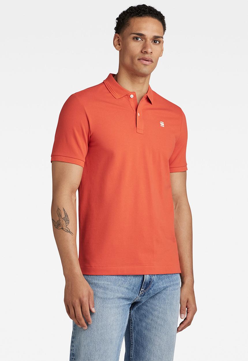 G-STAR - Dunda slim polo short sleeve - paprika