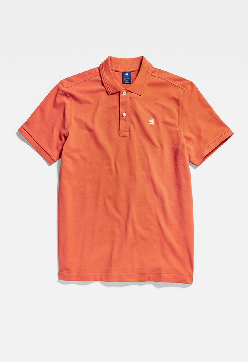 G-STAR - Dunda slim polo short sleeve - paprika