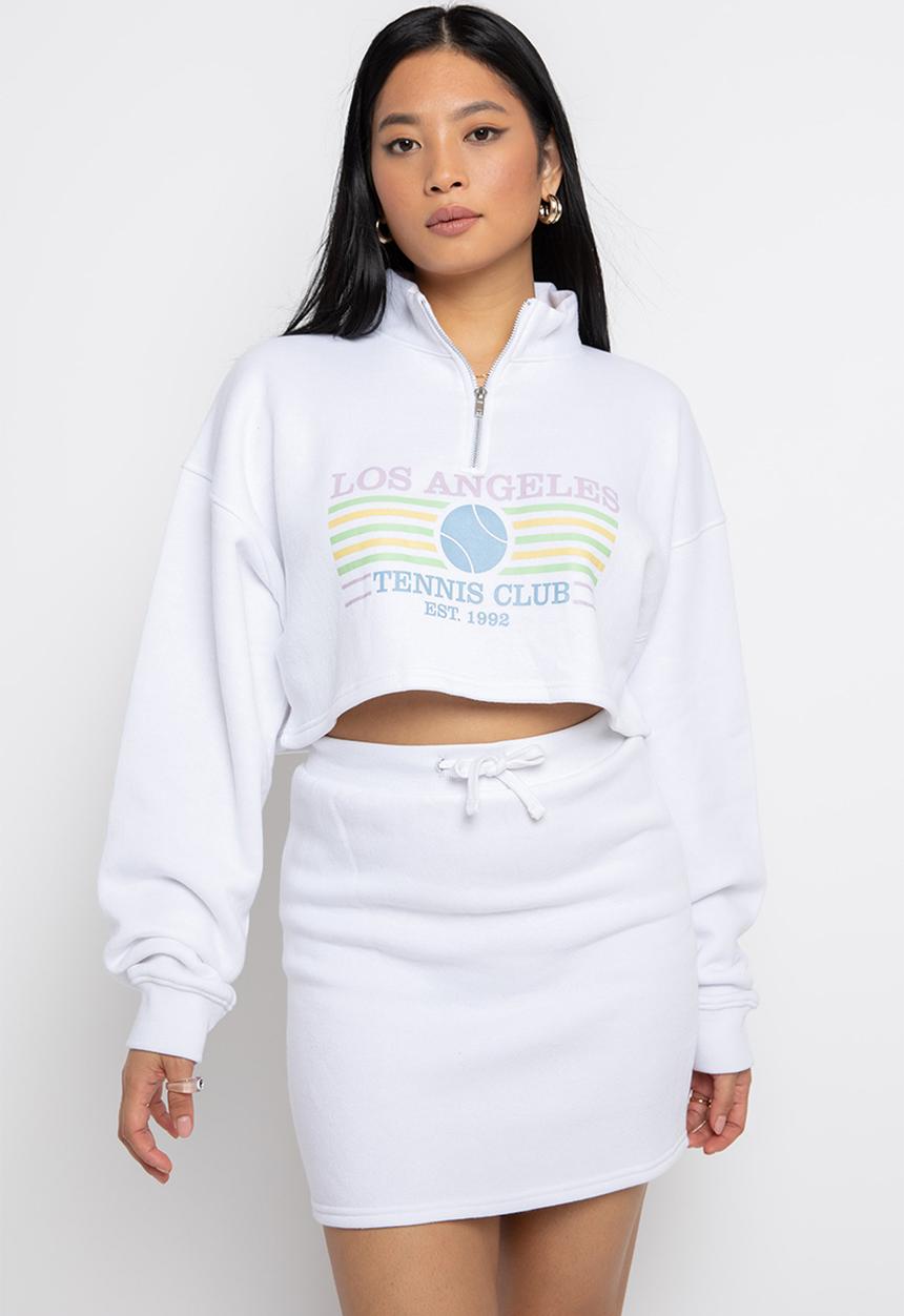 Daisy Street - Crop sweat - white