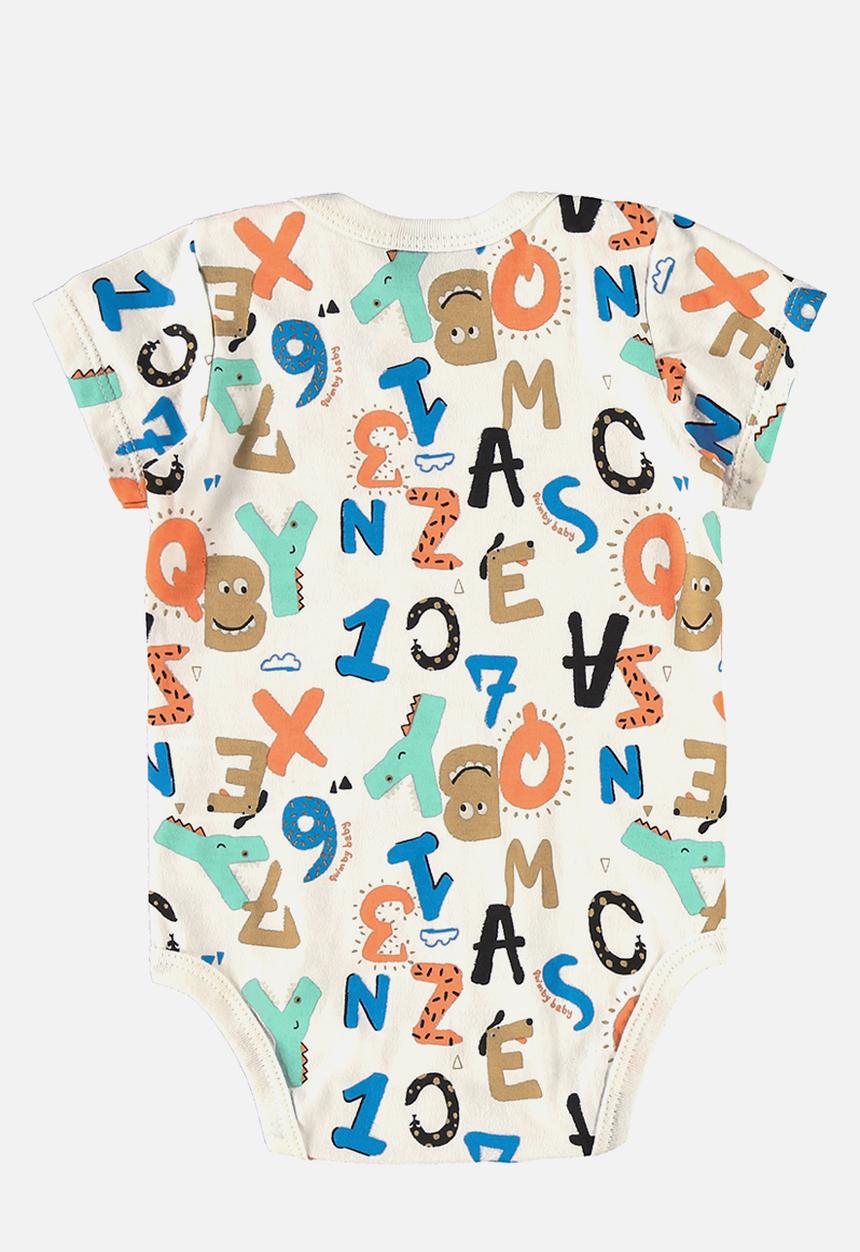 Quimby - Two bodysuits and shorts set - white & grey