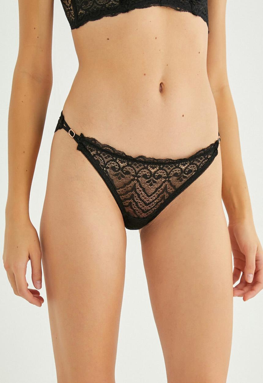 Koton - Lace brazilian brief - black