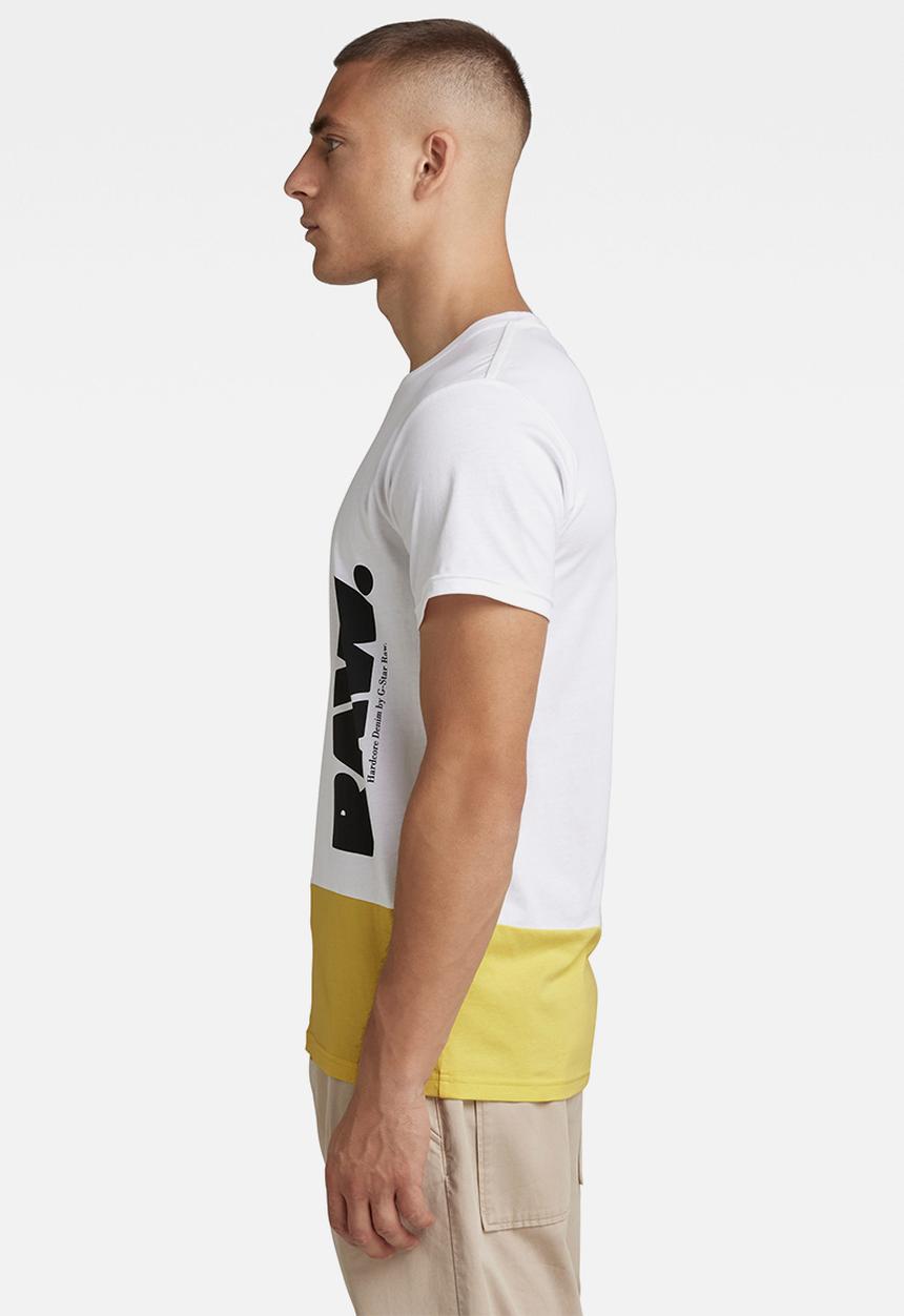 G-STAR - Color block raw- white