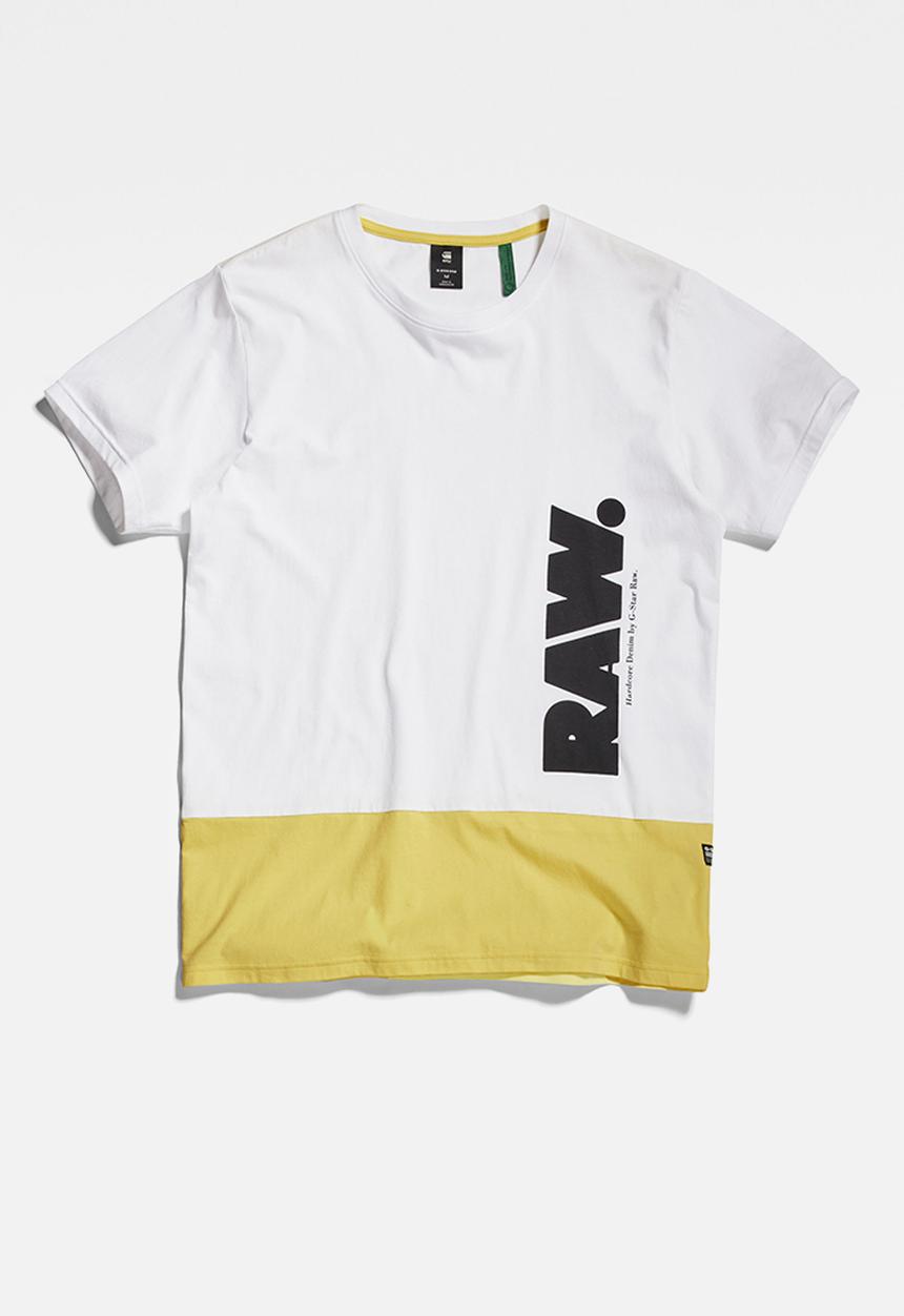 G-STAR - Color block raw- white