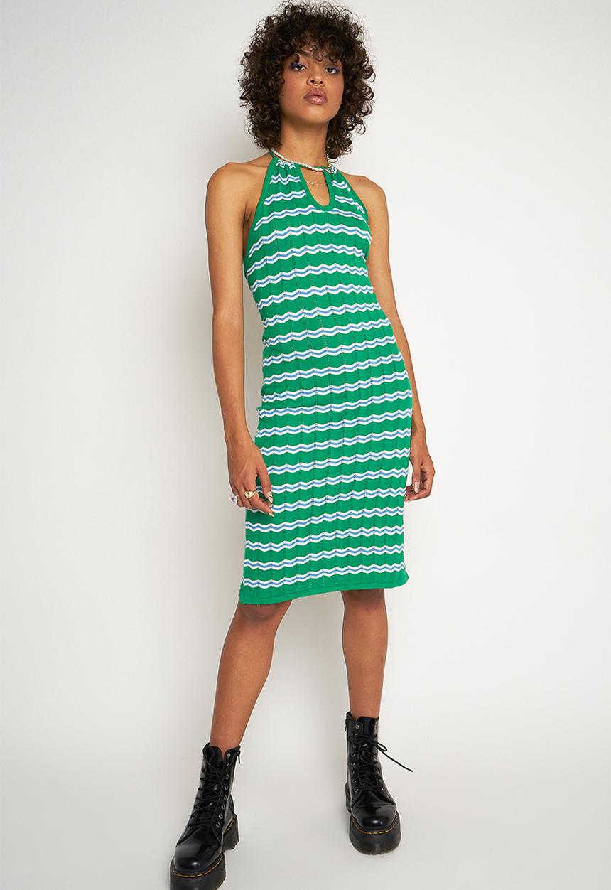 Daisy Street - Knit dress - green wave