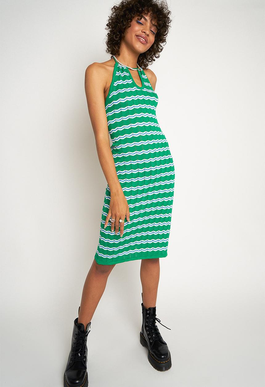 Daisy Street - Knit dress - green wave