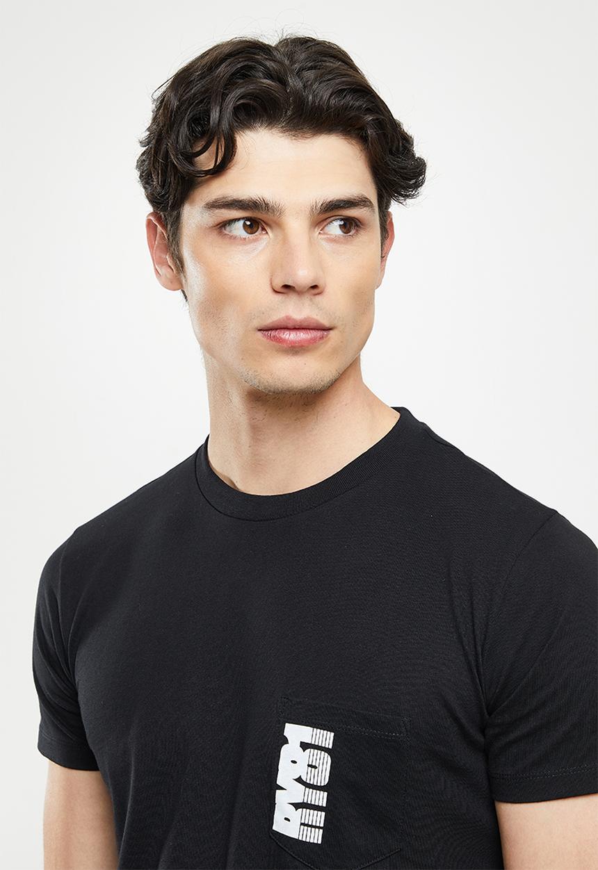 Replay - Replay backprint logo tee - black