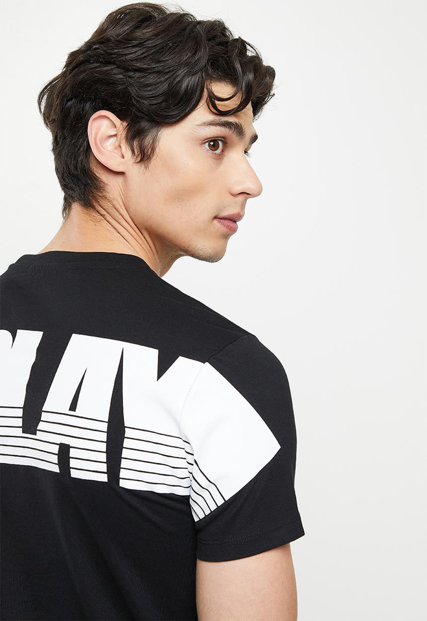 Replay - Replay backprint logo tee - black