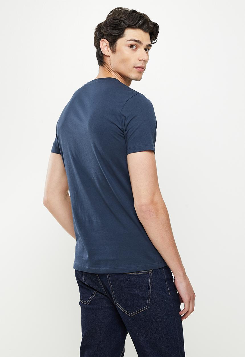 Replay - The replay printed tee - navy