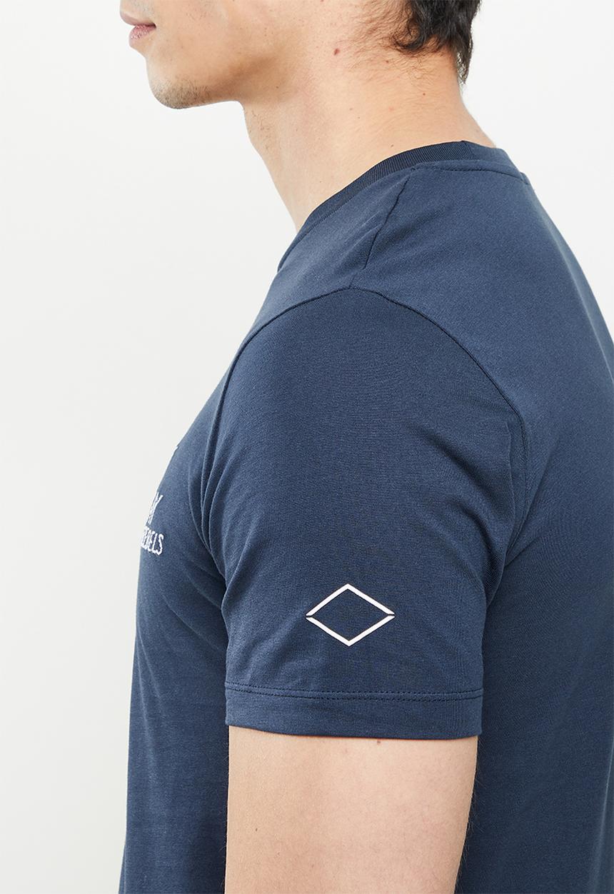 Replay - The replay printed tee - navy