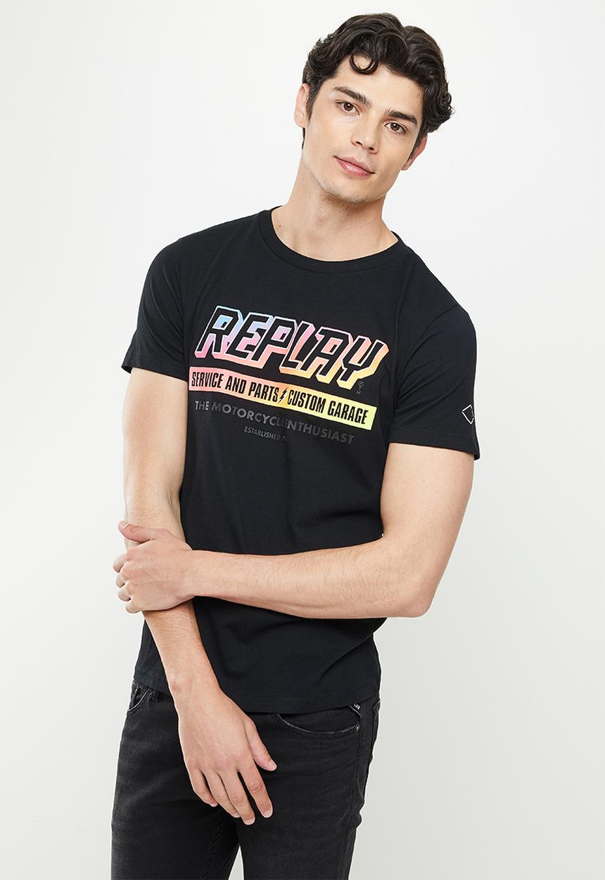 Replay - Replay service & parts tee - black