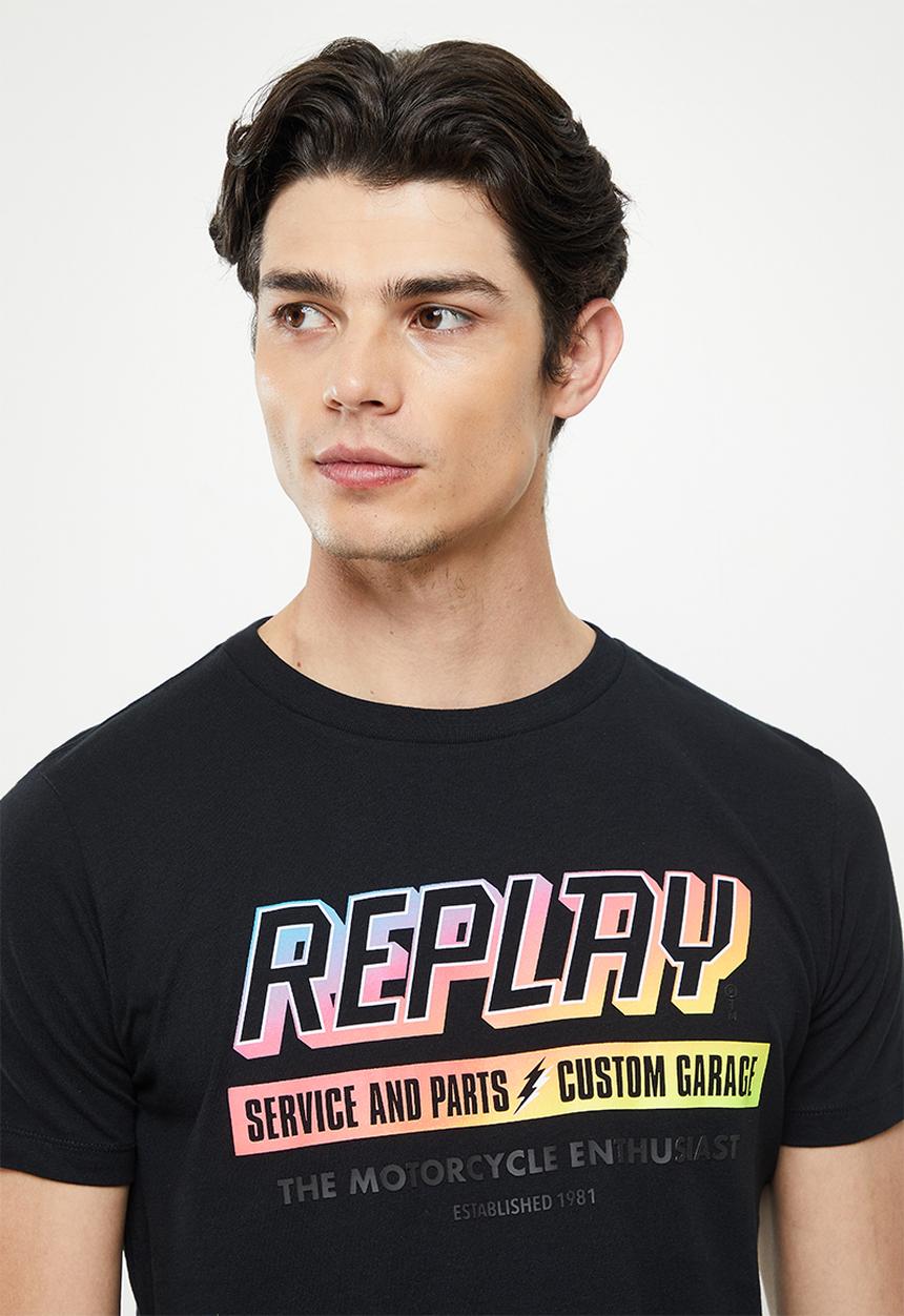 Replay - Replay service & parts tee - black