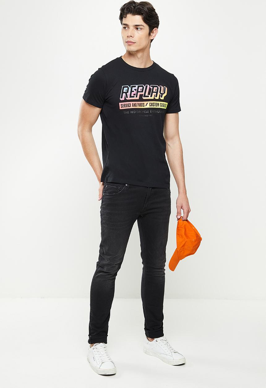 Replay - Replay service & parts tee - black